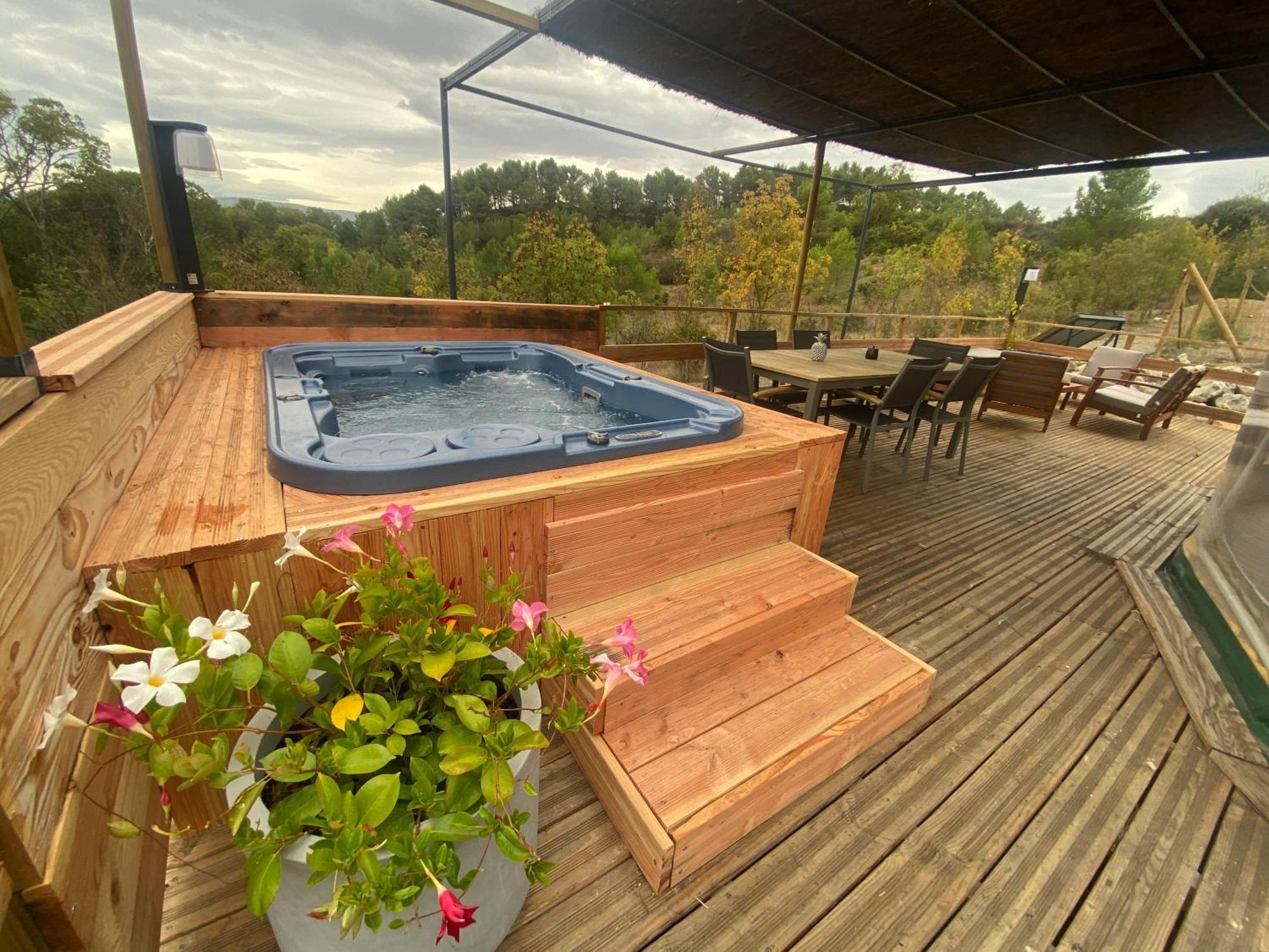 Villa Bulle De L'Escale Coconing Avec Jacuzzi Privatif Durban-Corbieres Esterno foto